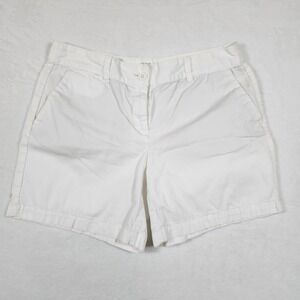 Ann Taylor LOFT White Chino Shorts Womens Size 6 Original Fit Mid Rise 4 Inseam